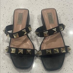 Black Studded Women's Sandals
